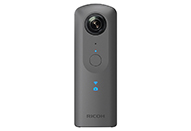 4K解像度の高画質360°動画撮影＆空間音声記録が可能な「RICOH THETA V」